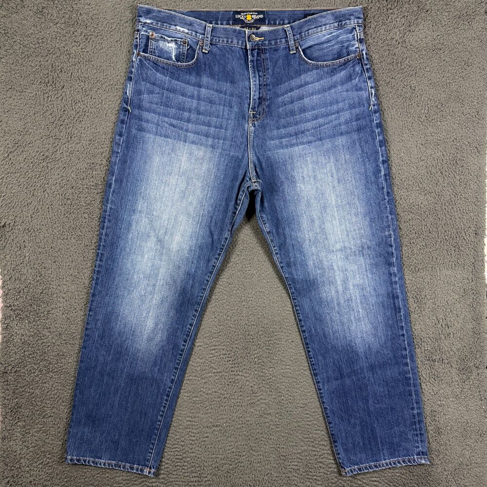 Lucky Brand Jeans Mens 42x32 Blue 329 Classic Straight Fit Dark Wash Denim Pants